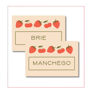 Berries & Cherries Food Label Cards